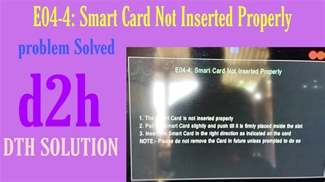 smart card error in videocon d2h|d2h troubleshooting guide.